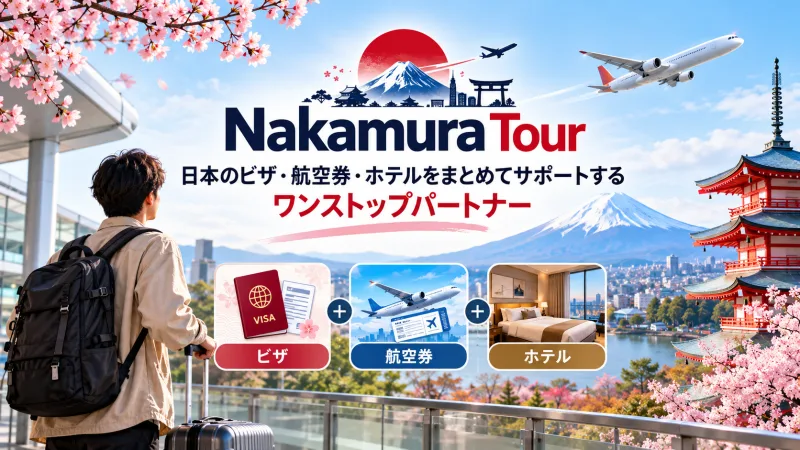 日本へのビザ 航空券 ホテル 1